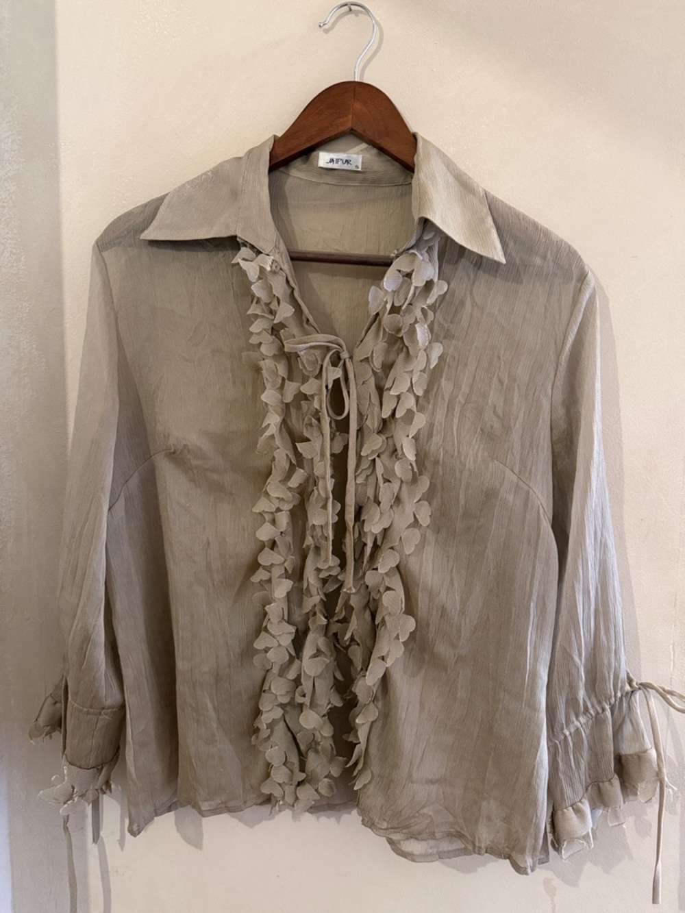 Jaipur Beige Button-Front Lightweight Shirt